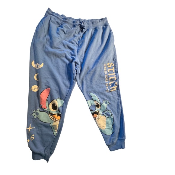 Disney Pants - Disney Stitch Blue Sweatpants Joggers Pants XXL 2XL Recycled Polyester